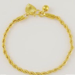 Rope Bracelet Stainless Steel Gold Color Rope Bracelet for Men or Women